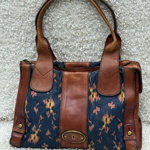 Fossil Stylish Brown and Blue Women's Bag